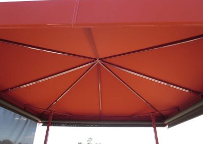Free Standing Canopy with Drop Roll Suncreens